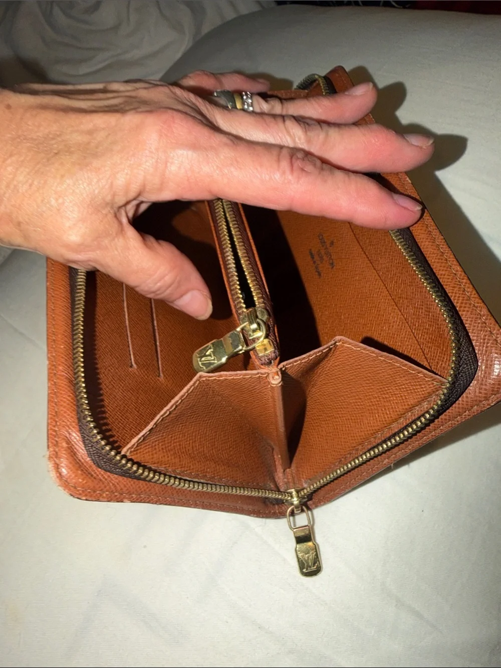 Louis Vuitton Monogram Card & Key Holder in Brown and Gold